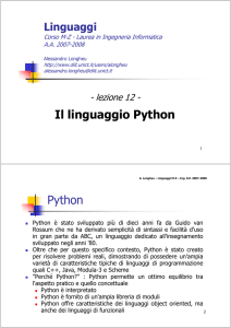 Python - Dipartimento di Ingegneria Informatica e delle