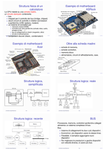 Struttura fisica di un calcolatore Esempio di motherboard: ASRock