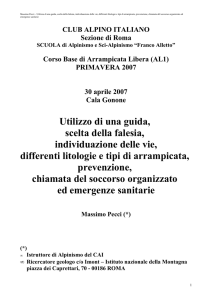 Lezione di Geologia - Massimo Pecci Corso AL1 2007