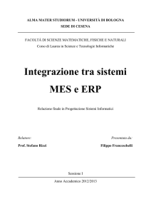 Integrazione tra sistemi MES e ERP