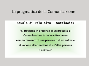 La pragmatica della Comunicazione
