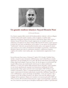 Un grande studioso islamico: Seyyed Hossein Nasr