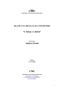 “L`Islam e i diritti” Andrea Pacini