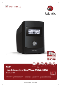Line-Interactive SineWave 850VA/480W - atlantis