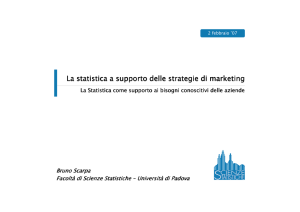 "La Statistica come supporto alle strategie di marketing" [PDF 1.1M]