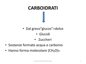 carboidrati - Collegio Alessandro Volta