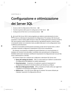 Configurazione e ottimizzazione dei Server SQL