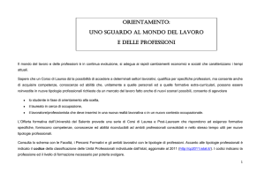 orientamento: uno sguardo al mondo del lavoro e delle professioni