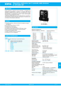 Dispositivo elettronico per il controllo della tensione E-1079