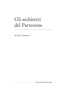 Gli architetti del Partenone