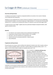 La Legge di Ohm - Liceo Scientifico Talete