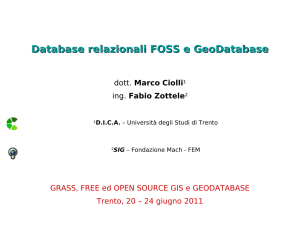 CORSO GEODATABASE