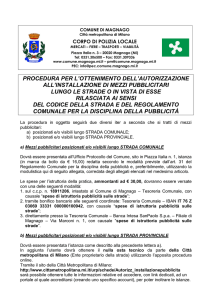 Procedura insegne e cartelli pubblicitari su strade e Modulistica