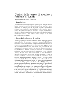 Codici delle carte di credito