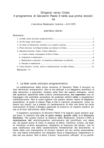 Dirigersi verso Cristo Il programma di Giovanni Paolo II nella sua