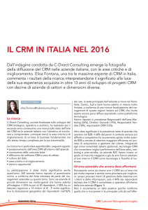 il crm in italia nel 2016 - C