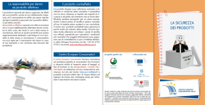 la sicurezza dei prodotti - Centro Europeo Consumatori Italia