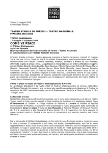 come vi piace - Teatro Stabile Torino