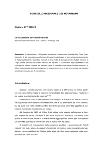 La successione dei fratelli naturali