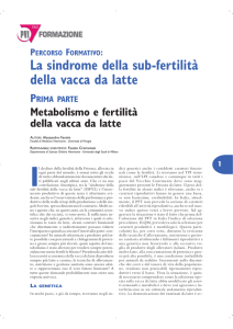 La sindrome della sub-fertilità della vacca da latte