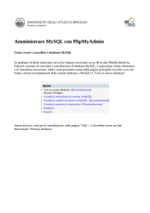 Amministrare MySQL con PhpMyAdmin