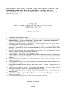 9 novembre 1861, Programmi per le Scuole normali e magistrali, e