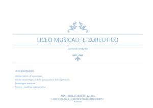 LICEO MUSICALE E COREUTICO Curricolo verticale