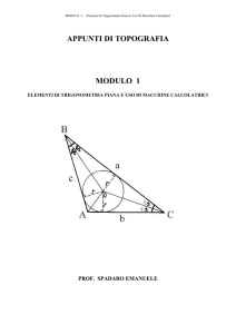 Modulo 1 Elementi di trigonometria piana e uso di macchine