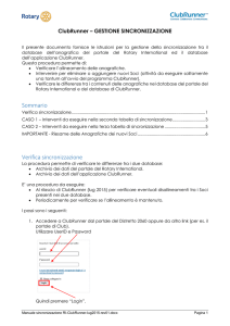 Manuale sincronizzazione RI-ClubRunner