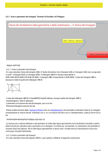 4.2.1 Area e perimetro dei triangoli. Teoremi di Euclide e di Pitagora