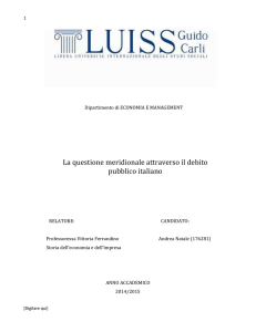 La questione meridionale attraverso il debito pubblico italiano