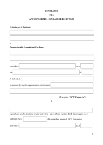 Contratto tra Apt/Consorzio-Operatore Ricettivo