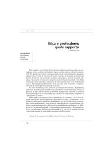 Etica e professione: quale rapporto - CNOS-FAP