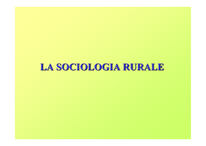 la sociologia rurale