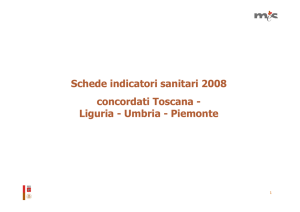 Schede indicatori sanitari 2008 concordati Toscana