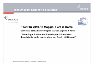 TecFOr 2010, Seminario Sicurezza TechFOr 2010, 18 Maggio, Fiera di