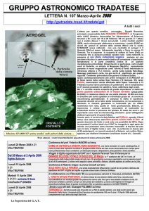 Lettera n. 107 - Gruppo Astronomico Tradatese