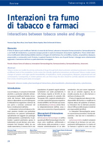 Interazioni tra fumo di tabacco e farmaci