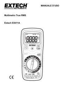 MANUALE D`USO Multimetro True RMS Extech EX411A