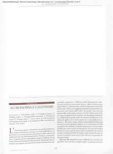 ASTRONOMIA E CALENDARI