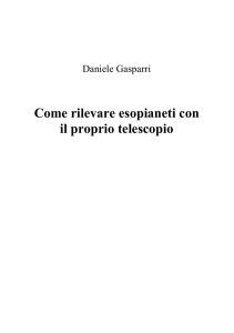 Come rilevare esopianeti con il proprio telescopio