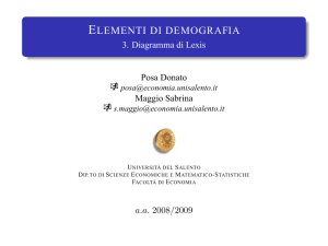 Elementi di demografia - 3. Diagramma di Lexis