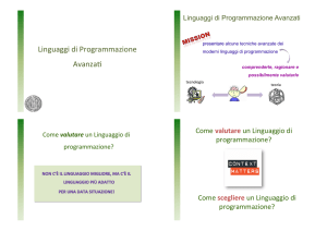Linguaggi di Programmazione Avanza1