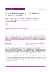 La suscettibilità genetica alle infezioni