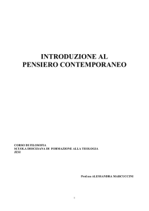 introduzione al pensiero contemporaneo