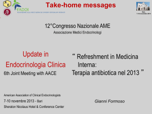 Take-home messages - Associazione Medici Endocrinologi