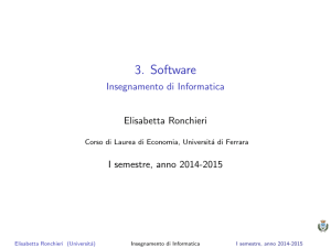 3. Software - Insegnamento di Informatica