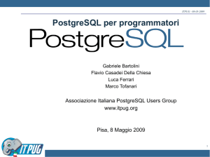 PostgreSQL per programmatori