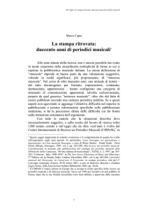 Il Novecento musicale nasce nel segno dell`evoluzione