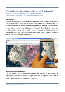 Web-Mobile-GIS e Open Data geografici: due casi